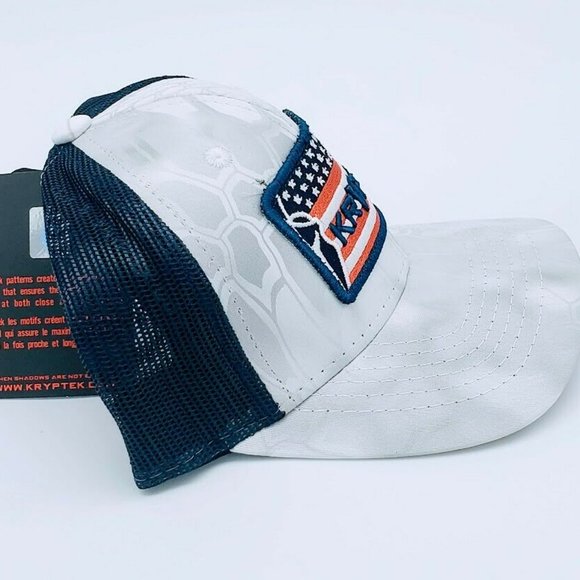 Kryptek Spartan American Flag White Mesh USA Patriotic Cap Hat New With Tags NWT - Picture 4 of 11